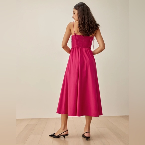 Reformation Vinny Dress Rhubarb - Picture 3 of 7
